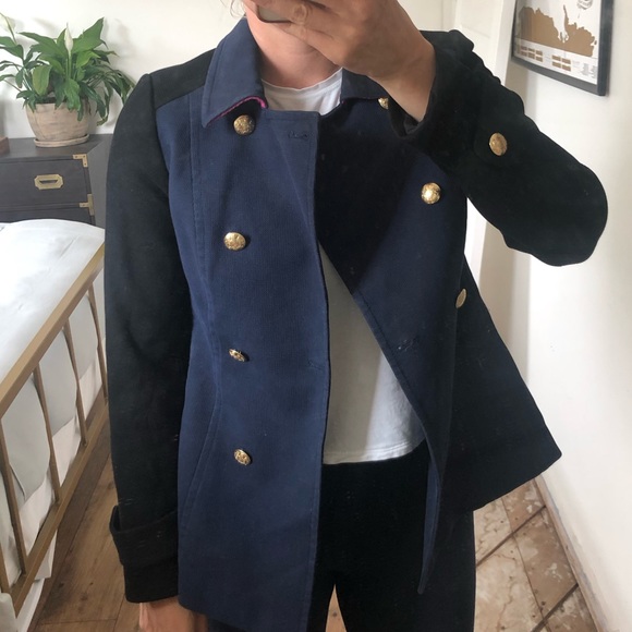 Banana Republic Jackets & Blazers - Banana Republic Navy and Black Peacoat